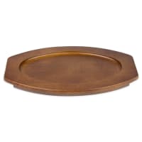 Update AZP-12WU Oval Platter Underliner - 13 1/2x9 1/4x3/4" Wood