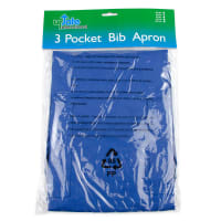 Update BAP-BL Bib Apron - (3)Pocket, 33x28 1/2" Poly/Cotton, Blue