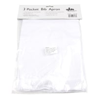 Update BAP-WH Bib Apron - (3)Pocket, 33x28 1/2" Poly/Cotton, White