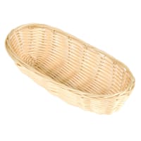 Update BB-94 Oblong Cracker Basket - 9x3 3/4x2" Polypropylene, Natural