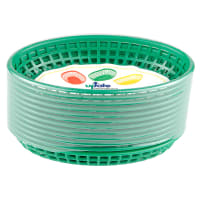 Update BB96G Oval Fast Food Basket - 9 1/4 x 5 3/4" Plastic, Green