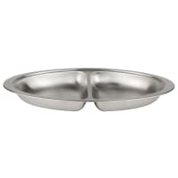 Update DC-2DF 6 qt Oval Chafer Food Pan - 2 Division, (DC-3) Stainless