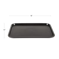 Update FFT-1418BK Plastic Fast Food Tray - 18"L x 14"W, Black