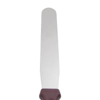 Update ICS-6 11" Icing Spatula - 6x1 1/8" Blade, Dark Brown Plastic Handle