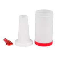 Update PBR-10 1 qt  Flow-N-Store Pour Bottle - Red Lid/Spout