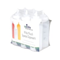 Update SBC-24W 24 oz Wide Mouth Squeeze Bottle - 6 pack, Clear