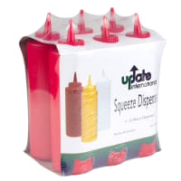 Update SBR-24 24 oz Squeeze Bottle - 6 pack, Red