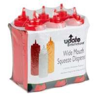 Update SBR-32W 32 oz Red Squeeze Bottle w/ Wide Mouth