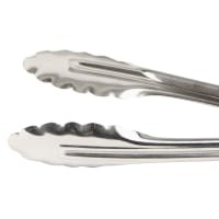 Update ST-7 7" Scalloped Spring Tongs - Stainless
