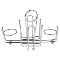 Update SUSK-HDR Wire Condiment Rack w/ (4) Compartments, Chrome Plated