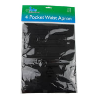 Update WAP-BK 4 Pocket Waist Apron - 23x12" Poly/Cotton, Black
