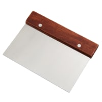 Update WDS-36 Dough Scraper w/ Wood Handle - 6" x 3", Stainless Steel