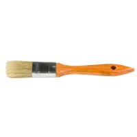 Update WPBM-10 1" Flat Pastry Brush - Boar Bristles, Metal Ferrule, Wood Handle