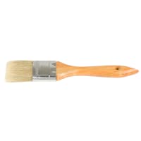 Update WPBM-15 1 1/2" Flat Pastry Brush - Boar Bristles, Metal Ferrule, Wood Handle