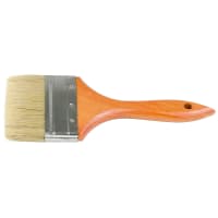 Update WPBM-40 4" Flat Pastry Brush - Boar Bristles, Metal Ferrule, Wood Handle