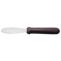 Update WS-6PH 6" Serrated Butter Spreader - Dark Brown Plastic Handle