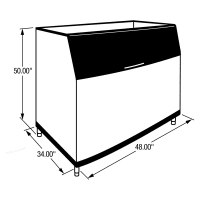Manitowoc Ice D-970 48"W 882-lb Ice Bin w/ Lift Up Door