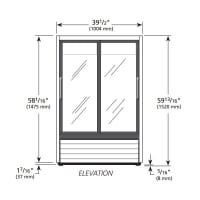 True GDM-33CPT-LD 40" Two Section Glass Door Merchandiser, (2) Sliding Doors, 115v