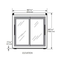 True GDM-09-LD 36" Countertop Refrigerator w/ Front Access - Sliding Door, White, 115v