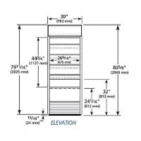 True TAC-30-LD 30" Vertical Open Air Cooler w/ (5) Levels, White, 115v