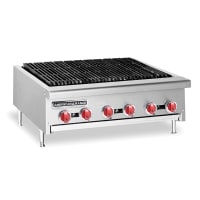 American Range AERB-36 36" Counter Charbroiler, Radiant Type, Full Width Grease Pan, Natural Gas