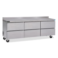 Delfield GUR72BP-D 72" Worktop Refrigerator w/ (3) Sections &amp; (6) Drawers, 115v