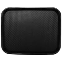 GET Plastic Fast Food Tray - 17 1/2"L x 14"W, Black (FT-18-BK)