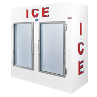 Leer L075UAGP 73" Indoor Ice Merchandiser w/ (145) 10 lb Bag Capacity - White, 120v