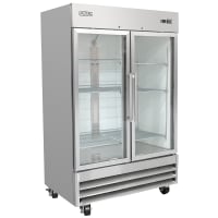 MoTak MSD-2DR-BAL-54-G-X 54" Two Section Reach In Refrigerator - (2) Left/Right Hinge Glass...