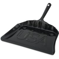 Carlisle 12" Dust Pan - Heavy Gauged Steel, Black (3623603)