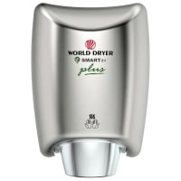 World Dryer K-973A2 Automatic Hand Dryer w/ 10 Second Dry Time - Brushed Stainless, 120v