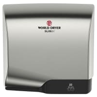 World Dryer L-971A Automatic Hand Dryer w/ 15 Second Dry Time - Brushed Chrome, 110-120v