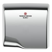 World Dryer L-972A Automatic Hand Dryer w/ 15 Second Dry Time - Polished Stainless, 110-120v