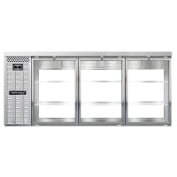 Continental BB79NSSGDPT 79" Pass Thru Bar Refrigerator - 6 Swinging Glass Doors, Stainless S...