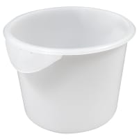 Rubbermaid FG572300WHT 6 qt Round Storage Container - White Poly