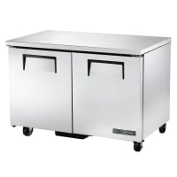 True TUC-48F-HC 48 1/2" W Undercounter Freezer w/ (2) Sections & (2) Doors, 115v