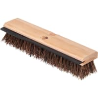 Carlisle 14" Floor Scrub Brush with Squeegee - Palmyra/Wood (3639500)