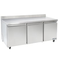 MoTak MWF-72-HC 71 7/10" W Worktop Freezer w/ (3) Sections &amp; (3) Doors, 115v