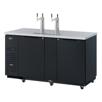 Turbo Air TBD-3SBD-N 69" Kegerator Beer Dispenser w/ (3) 1/2 Keg Capacity - (2) Columns, Bla...