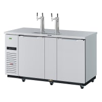 Turbo Air TBD-3SDD-N 69" Kegerator Beer Dispenser w/ (3) 1/2 Keg Capacity - (2) Columns, Sta...