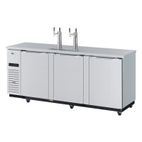 Turbo Air TBD-4SDD-N 90 3/8" Kegerator Beer Dispenser w/ 4 Keg Capacity - 2 Columns, Stainle...