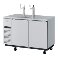 Turbo Air TBD-2SDD-N6 58 3/4" Kegerator Beer Dispenser w/ (2) 1/2 Keg Capacity - (2) Columns, Stainless, 115v