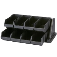 Cambro 8RS8110 Condiment Organizer w/ (8) Bins - Black