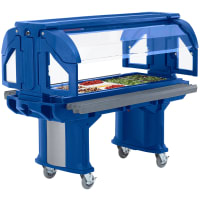 Cambro VBR5186 52 9/32" Versa Food Bar™ Cold Food Bar - (4) Pan Capacity, Floor Model, Navy Blue