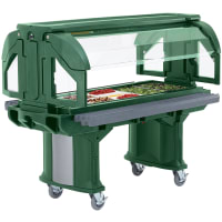 Cambro VBR6519 65 1/8" Versa Food Bar™ Cold Food Bar - (5) Pan Capacity, Floor Model, Kentucky Green