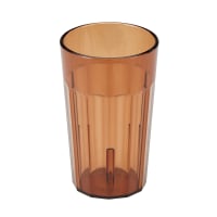Cambro NT10153 10 oz Amber Fluted Plastic Tumbler