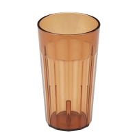 Cambro NT12153 12 3/5 oz Amber Fluted Plastic Tumbler