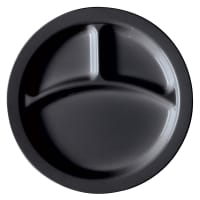 Cambro 93CW110 9" Round Plastic Dinner Plate, Black