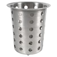 Browne 3 3/4" Round Flatware Cylinder, Perforated, Stainless Steel (80110)