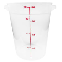 Cambro RFS8PP190 8 qt Round Storage Container - Translucent